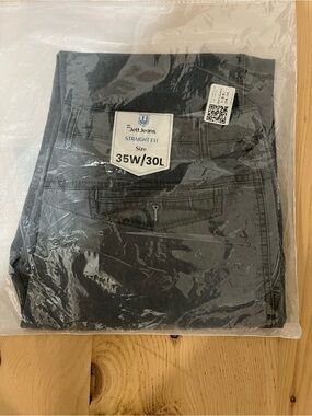 Straight Fit Chinos - Black (35W/30L)